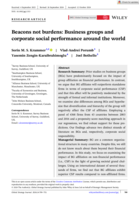 Beacons not burdens: Business groups and corporate social performance around the world