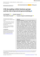 CSR decoupling within business groups and the risk of perceived greenwashing