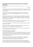 How workers become seduced by the cult of ‘optimal busyness’