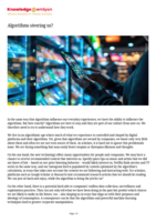 Algorithms steering us?