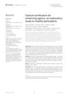 Gesture sonification for enhancing agency: an exploratory study on healthy participants