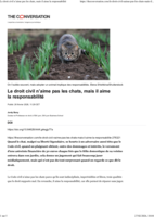Le droit civil n'aime pas les chats, mais il aime la responsabilité
