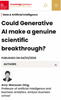 Could Generative AI make a genuine scientific breakthrough?
