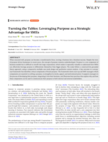 Turning the Tables: Leveraging Purpose as a Strategic Advantage for SMEs