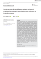 Stand out, speak out: Change-related reciprocal relations between self-perceived status and voice in leaderless teams