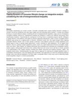 Tipping dynamics of consumer lifestyle change: an integrative analysis considering the role of intergenerational inequality