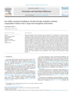 Can ability emotional intelligence develop through workplace training? Longitudinal evidence from a large-scale managerial intervention