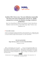 Synthèse ESCo Terres rares. Vers une utilisation responsable des terres rares tout au long de leur cycle de vie : quelles perspectives en termes de sobriété, recyclage et mode de production ?