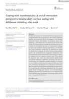 Coping with inauthenticity: A social interaction perspective linking daily surface acting with deliberate drinking after work