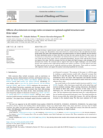 Effects of an interest coverage ratio covenant on optimal capital structure and firm value $