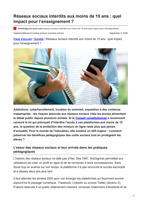 Réseaux sociaux interdits aux moins de 15 ans : quel impact pour l’enseignement ?