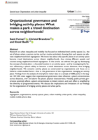 Organizational governance and bridging activity places: What makes a park a travel destination across neighborhoods?