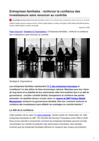 Entreprises familiales : renforcer la confiance des investisseurs sans renoncer au contrôle