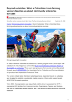 Beyond subsidies: What a Colombian trout-farming venture teaches us about community enterprise success