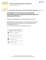 Antifragility in entrepreneurial ecosystems: absorptive capacity, organizational learning, and startup performance